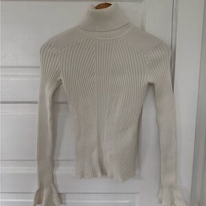 Sundance Cream Ribbed Sweater